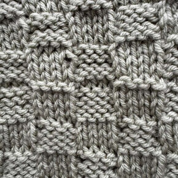 Scarf Basket Weave Crochet Green Pistachio Winter Scarf Shawl Wrap Fringe 56" - Picture 4 of 6